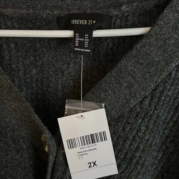 Heather grey crop cardigan - Picture 2 of 3